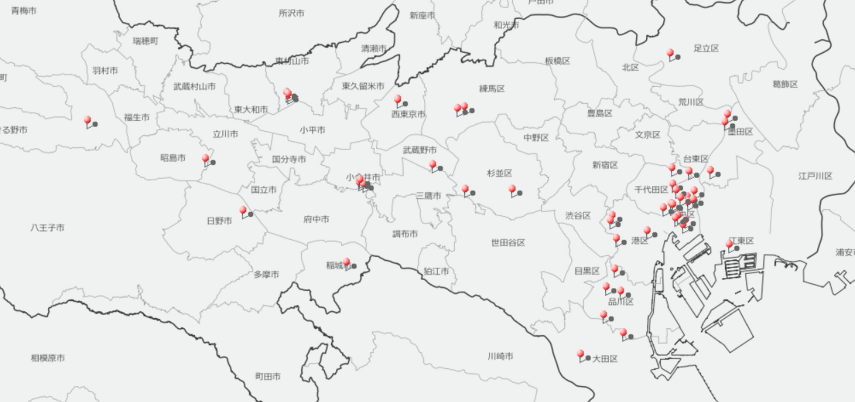 設置分布図（都内）